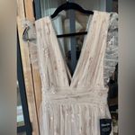 Altar'd State Tulle maxi dress ruffle flutter sleeve glitter stars formal sparkly vneck aster Photo 2