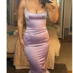 House Of CB  Helena Satin Trim Midi Dress in Orchid Size Large Photo 12