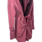 Free People  Westwood Hooded Cardigan Women Small Velvet Robe Boho Long Duster Photo 8