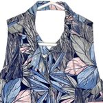 Vintage Cristina Tropical Floral Vest Top Collared Button Top Size M Photo 1