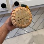 vintage handmade woven bucket basket purse bohemian coastal, or cottagecore mini Photo 5