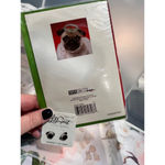 Women's Lillyput Little Things Pug Earrings & Christmas Greeting Card NWT Black Photo 4