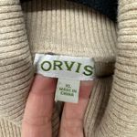 Orvis  Women Tan Ribbed Turtleneck Sweater Size XL Extra Large Neutral Warm Beige Photo 4