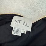 ET AL ,Woman 100 Wool Gold bead, studded vintage formal dress Size 10 Black Photo 6