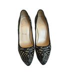 Christian Louboutin Daffodile Platform Pumps Heels Panama Geometrico Size 39 Photo 7