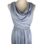 Alison Ayres Vintage Dress 10 Sleeveless Midi USA 60s70s Blue Photo 5