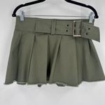 No Boundaries NWT  Y2K Style Military Green Utility Micro‎ Mini Skirt XS Pleated Photo 6