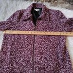 Dress Barn  Size Medium M Purple Marbled Zipper Sweater Winter Warm Cozy Comfy Photo 2