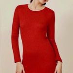 Reformation Jeanne Long Sleeve Sweater Dress in Red, EXCELLENT, Size XL Photo 14