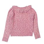 Greylin NWT  Claris Cozy Lurex Knit Sweater Collar Ruffle Pink Sparkle Medium Photo 2