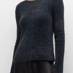 Vince Women’s Metallic Lurex Soft Eyelash Pullover Obsidian Black Sweater MEDIUM Photo 0