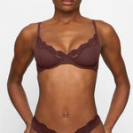 SKIMS  Fits Everybody Lace Underwire Comfort T-Shirt Bra Cocoa Brown 44DD NWT Photo 0