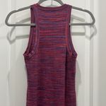 Aritzia Sunday Best Womens Ribbed Sleeveless Sweater Mini Dress Space Dye Sz M Red Size M Photo 5