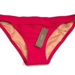 J.Crew Ribbed Trim Hipster Full Coverage Bikini Bottom in Wild Hibiscus Size 2X Photo 0