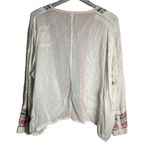 Johnny Was  Melvin Button Down Shirt White with Embroidery Photo 1