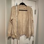 Faded Glory  Size XXL Oatmeal Beige Long Sleeve Open Front Ribbed Knit Cardigan Photo 6