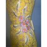 Anthropologie Helsi Elena Strapless 3D Floral Structured Lace Mini Dress XL Photo 7