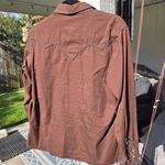 Western Shirt Panhandle Embroidered Slim Pearl Snap Shirt L Brown Size L Photo 5
