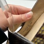 Alegria leather Black green Mary Jane reptile animal print slip on clogs 38 Photo 9