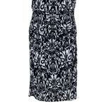 Cato  Damask Cowl Neck Damask Print Mini Dress Black White Size 12 Photo 3