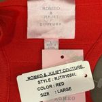 Romeo + Juliet Couture Bodycon Ribbed Racerback Mini Dress Red L Photo 10