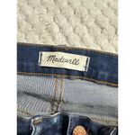 Madewell  Skinny Jeans 26 Blue Denim  High Rise Cropped Cotton Distressed Raw Hem Photo 2