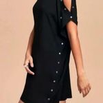 Aritzia Aamito Snap Dress Womens S Black Rayon Mini Wilfred Free Rock Lagenlook Photo 2