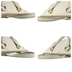 Miu Miu Pebbled Leather Crossbody Shoulder Hand Bag Satchel East West Off White Photo 13