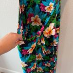 Leslie Lucks Vintage Hawaiian Tropical Print Midi Dress Multiple Size M Photo 3