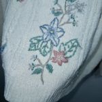 Alfred Dunner Vintage White Floral Embroidered Chenille Sweater Size XL Photo 3