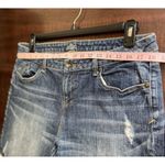Apt. 9  Womens Jean Shorts Bermuda Size 14 Blue Denim Distressed Stretch Cuffed Photo 3