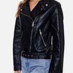 Elodie Black Leather Jacket with Asymmetrical Zipper Photo 0