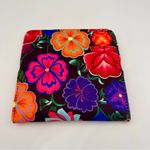 Mexican Vibrant Floral Embroidered Wallet Pink Photo 3