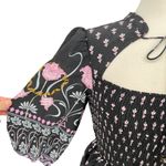 Anthropologie  Dasha Smocked Floral Boho Midi Dress Black Size Small NWT Photo 2