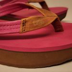 UGG  Ruby Wedge Flip Flop Sandals Women’s Pink & Tan Size 8 /W8 Photo 7