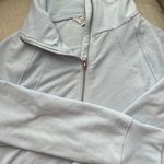 Blue Cropped Half Zip Photo 2