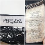 Persaya (L) American Y2K Black Lace Embroidered Blouse Sleeveless Scoop Neck USA Size L Photo 5