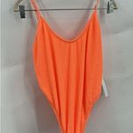 Good American  Swimsuit Women 2XL Orange Always Fits Crinkle Seersucker NEW Beach Photo 6