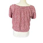 Old Navy dusty rose and cream floral short sleeve stretchy pullover XL crop top Photo 3