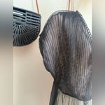 Vintage Seductivewear by Cinema Etoile Black Ruffle Sheer Robe, XL Pink Photo 2