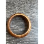 Vintage Wood & Groovy Acrylic Bangle Bracelets Wavy Stacking Thick Chunky Sz 8” Blue Photo 6