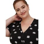 Torrid Disney Plus Size 4X Shirt Dress Midi The Aristocats Black Challis 269 Photo 2