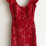 Scala Red Sequin Mini Dress Photo 0
