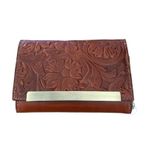 Patricia Nash  NWOTS Canetti Florence Brown Leather Trifold Wallet Photo 0