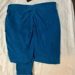 Lulus Lulu’s Beachside Party Teal Ruched Tie Front Coverup L NEW Swim Boho Casual Twee Photo 4