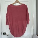 EXPRESS puffy short sleeve round hem sweater size xs dusty rose/ pink color. Photo 1
