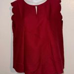 SheIn Clasi Keyhole Burgundy scalloped neck casual dress Top Large NWOT Photo 3