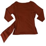 Coldwater Creek  V-Neck‎ Cut Scrunch Waist With Lace Belt Mid-Sleeve Blouse Y2K M Photo 2