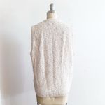 Isle of Cotton Vintage 100% Cotton Size M Off White Textured Knit Vest USA Made Size M Photo 1