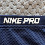 Nike Womens  PRO DRI-FIT Navy Blue Scoop Neck Crewneck Pullover Shirt Large #1401 Photo 5